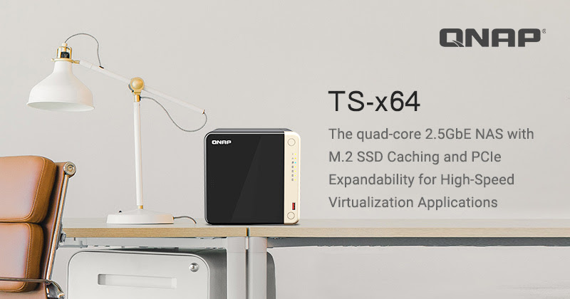 QNAP представила NAS TS-x64 2.5GbE на базі чотирьохядерних процесорів Intel Celeron